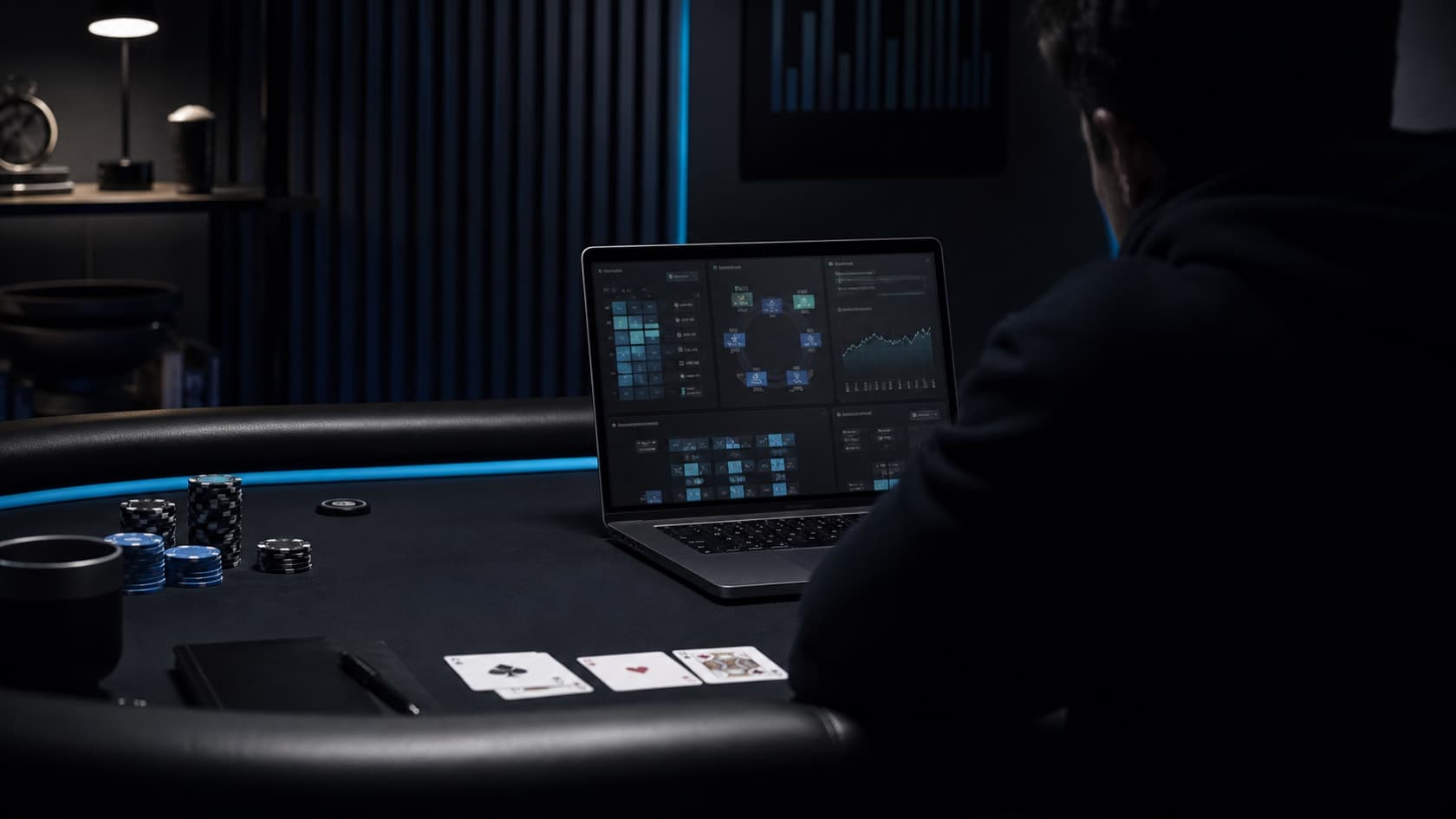 Dark poker training workspace